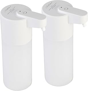 Carlo Milano Automatic Seifenspender: 2er Set Autom. Akku-Spray-Desinfektionsmittelspender, IR-Sensor,500 ml (Berührungsloser Seifenspender, ohne Berührung, WC)