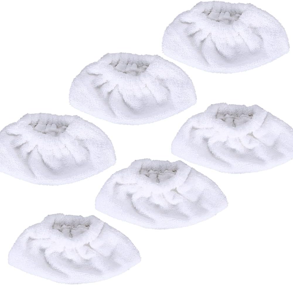 Pack of 6 Microfiber Steamer Cleaner Mop Pad Cloth Steam Mop Washer Parts for K-Archers E-ASYFIX SC1 SC2 SC3 SC4 SC5