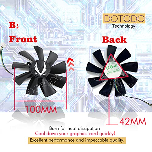Dotodo 87MM GA92S2H DC12V 0.35A 100MM GAA8S2U 0.45A 4Pin Graphics fan for ZOTAC GAMING GeForce RTX2070 RTX 2070 OC Mini Video Card Cooling Fan (Fan-B-100mm) - Image 4