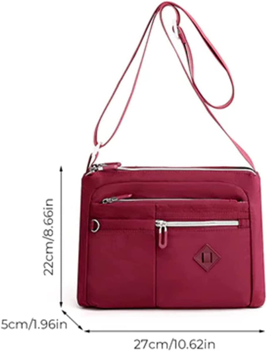 Milky Way Womens Multi-Pocket Casual Crossbody Handtassen Waterdichte Schoudertassen Satchel Meisjes Dames Crossbody Side, Zwart, Eén maat