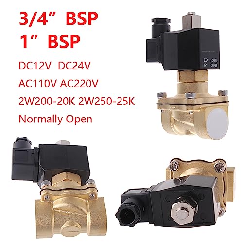 Électrovanne électrique en laiton normalement ouverte 220V DN15 N/O - 6