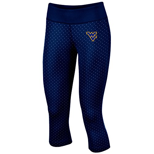 Champion NCAA West Virginia Mountaineers Women's Classic Workout Capri, X-Small, Navy