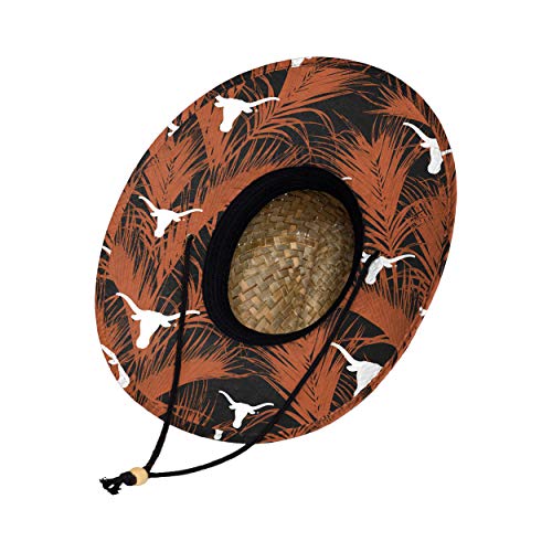 Image of FOCO Men's NCAA College Team Logo Floral Straw Sun Hat