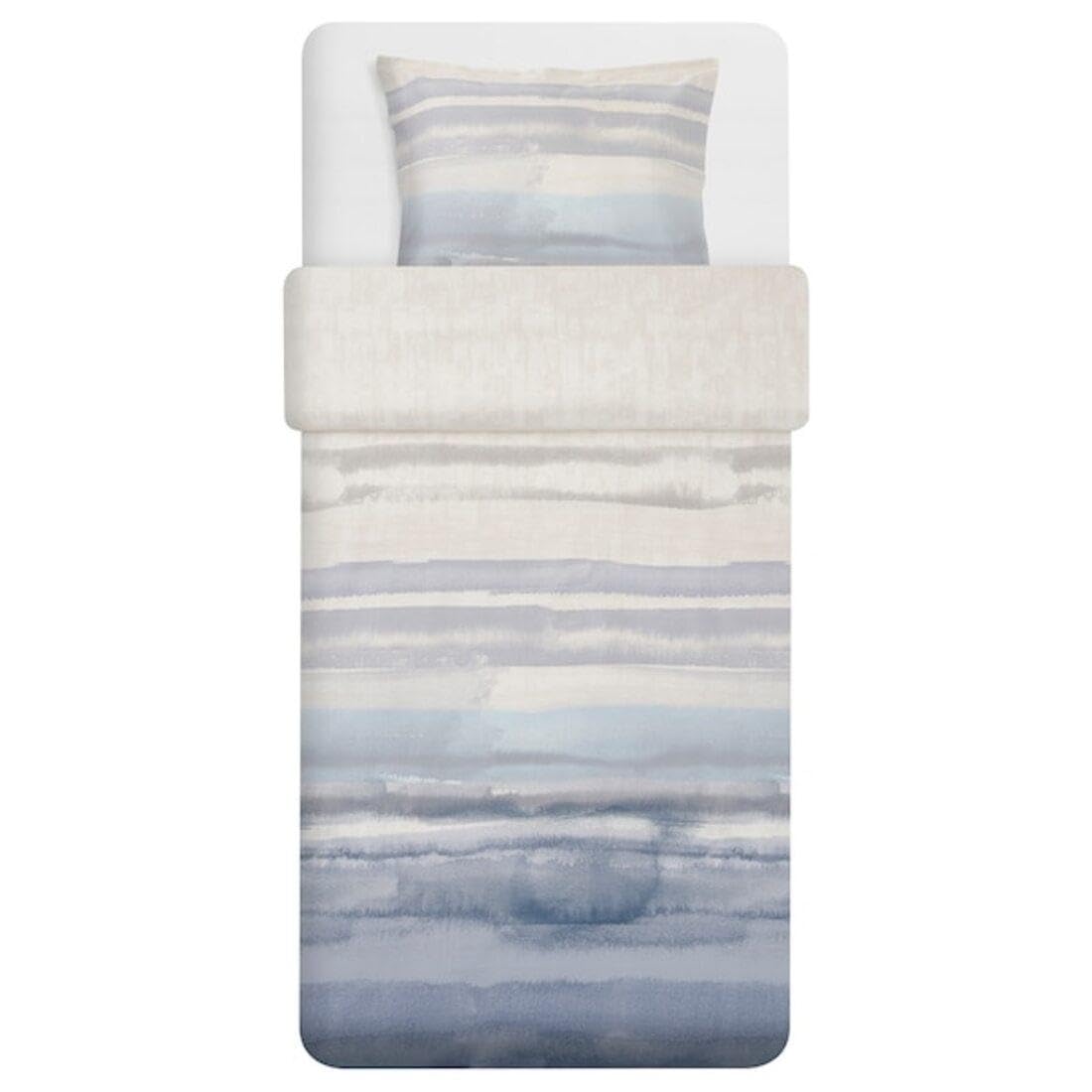 Ikea ALPDRABA Duvet Cover and Pillowcase, blue/stripe150x200/50x80 cm (59x79/20x32)-image-30
