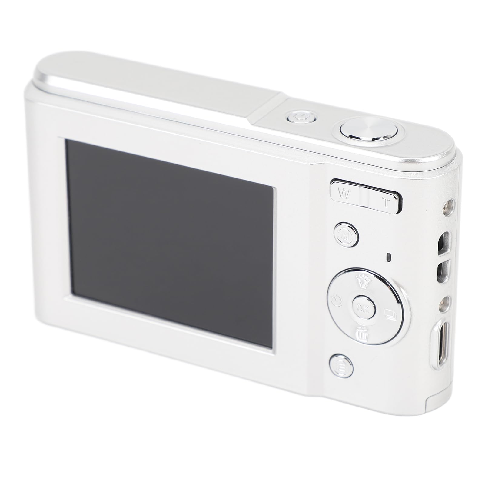Aparat Cyfrowy 48MP 1080P Kompaktowy Aparat Cyfrowy z 16-krotnym Zoomem dla Początkujących Dorosłych (SILVER)