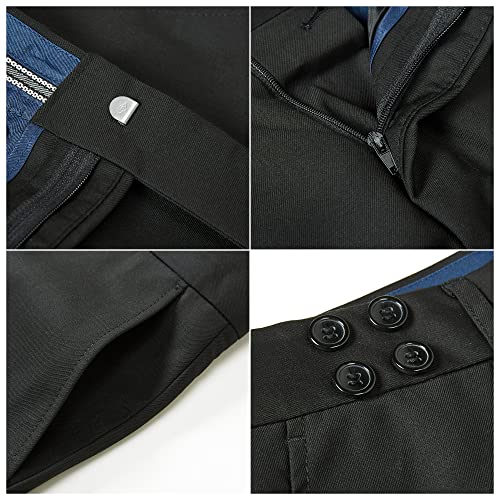 Men's Slim Fit 2 Piece Suit Double Breasted Business Wedding Prom Tuxedo Suits Blazer & Pants Set…4