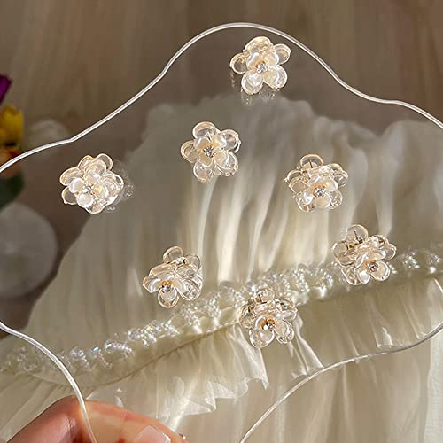 25 Pcs Mini Flower Hair Claw Clips Clear Cute Hair Clamps Rhinestone Hair Barrettes Hair Accessories For Women And Toddler Girls #TOP7