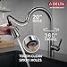 Delta Essa Brushed Nickel Kitchen Faucet with Pull Down Sprayer, Modern Single Hole Kitchen Sink Faucet, Single Handle, Arctic Stainless 9113-AR-DST
