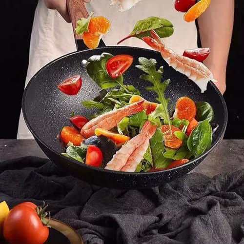 Wok antiadherente con recubrimiento piedra médica natural 32 cm miniatura 4
