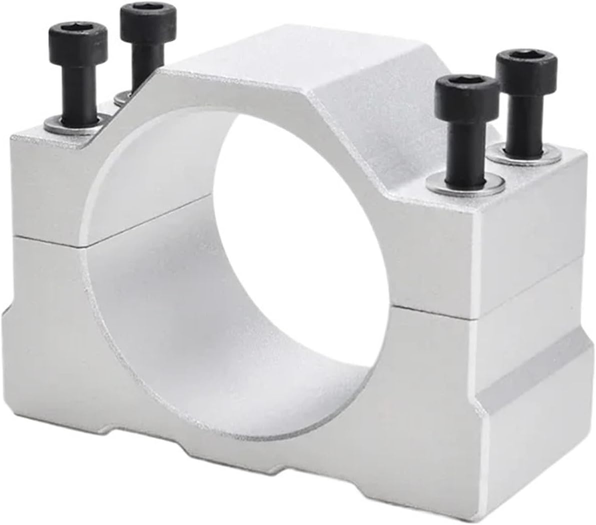 1pcs 45mm 52mm 55mm 65mm Aluminum Spindle Clamp Motor Bracket with 4pcs Screw for CNC Engraving Router Machine Motor Mounting Holders(55mm clamp)