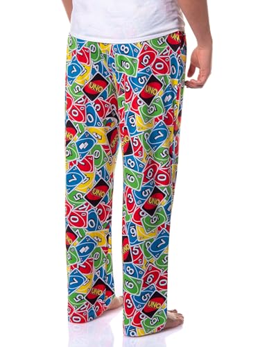 INTIMO Uno Men's Uno Reverse Shuffle Tossed Print Sleep Pajama Pants For Adults4