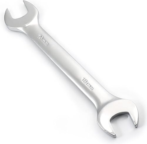 Utoolmart Llave de extremo abierto doble de 0.630 in x 0.709 in métrica, herramienta de reparación de llave de 6.890 in de longitud, CR-V, pulido