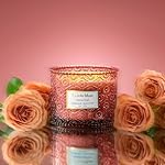 LA JOLIE MUSE Rose Candle, Scented Candles for Home, Large 2-Wick Soy Candles, Luxury Pink Candle Gifts for Women & Men, 60 Hours Long Burning, Santal Rose, 12oz - Image 2