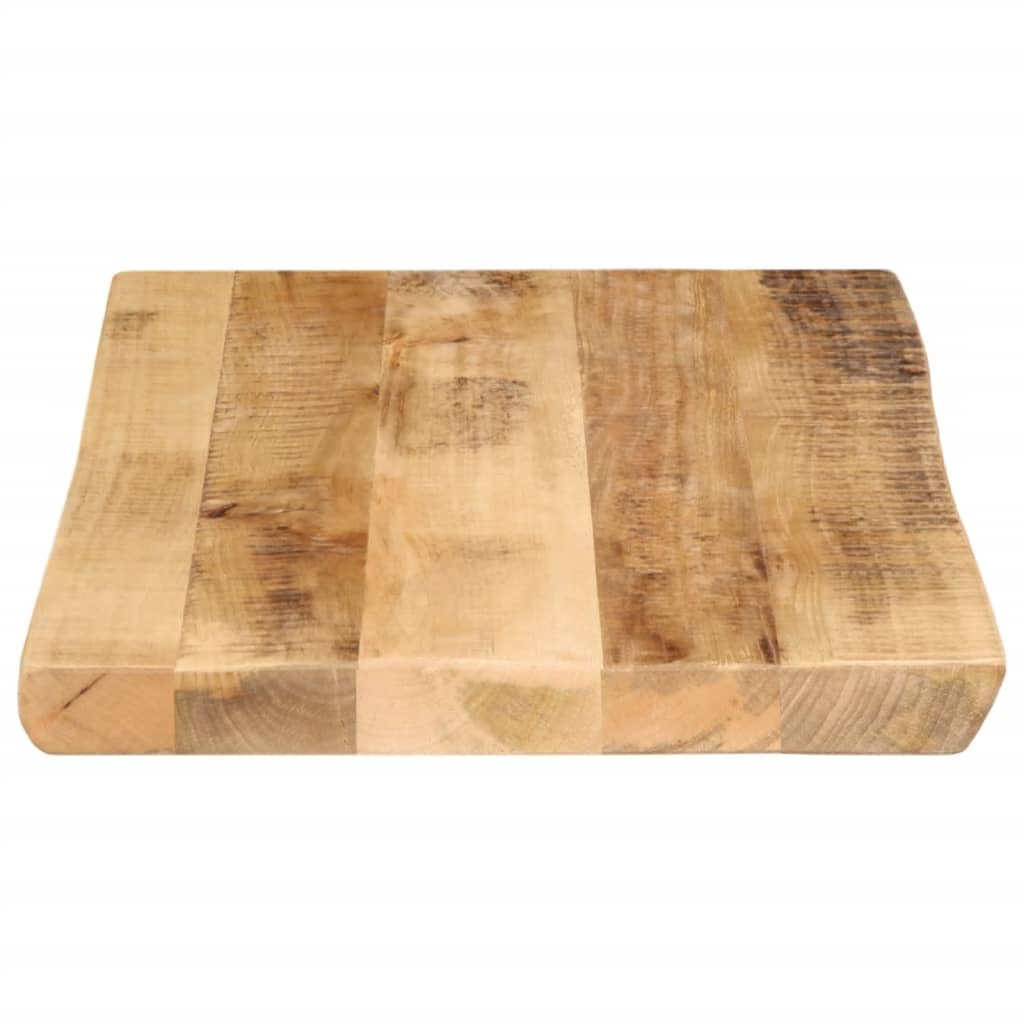 vidaXL Tischplatte, Holzplatte für Tisch Esstisch Couchtisch, Massivholzplatte Baumkante, Ersatztischplatte, 60x40x2,5cm Raues Mango Massivholz