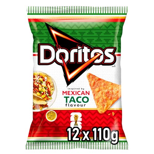 Doritos Mexican Style Taco – Tortilla Chips mit würzigem Taco‑Geschmack – Herzhafter Snack aus Mais (12 x 110 g)