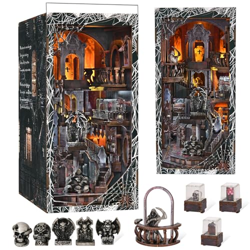 Mini maison de poupée miniature 3D maquette bois adulte puzzle serre-livres Reliques Hantées