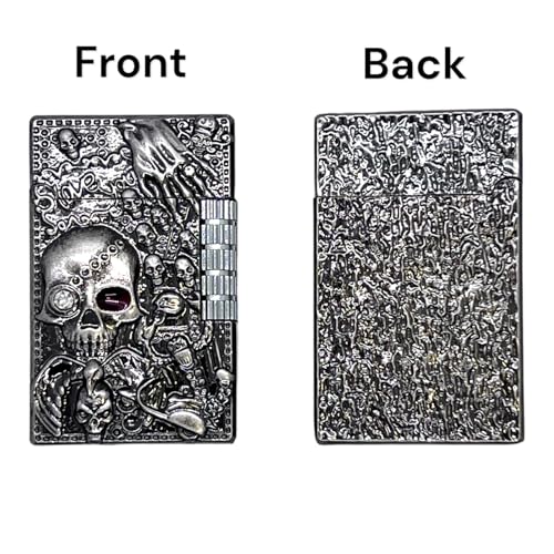 Encendedor Calavera de Metal Recarcable Estilo Gótico miniatura 7