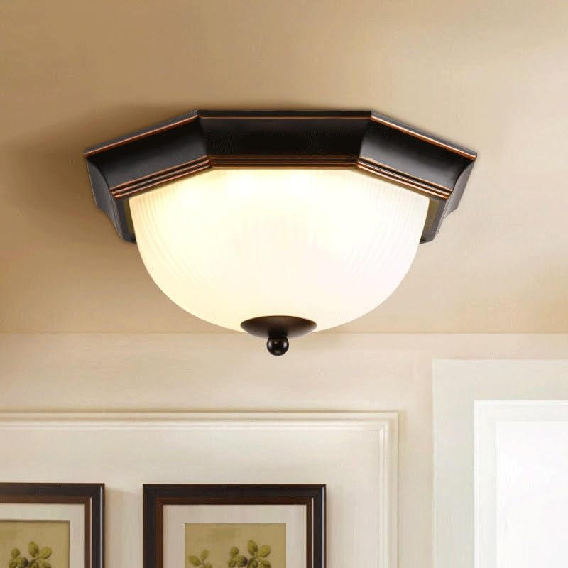Plafonnier LED 12W à intensité variable trois couleurs en verre