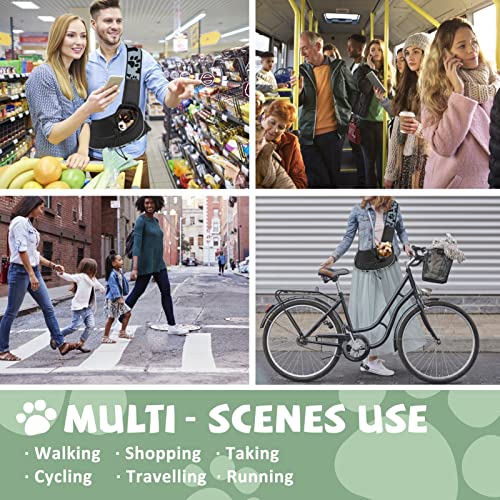 Pet Dog Sling Carrier Breathable Travel Cat Carrier Comfortable Mesh Puppy Carrier Hand Free Dog Carrying Bag Pet Front Carrier For Dogs Below 10 Lbs More Pockets & Reflective Design Cute Grey M #TOP6