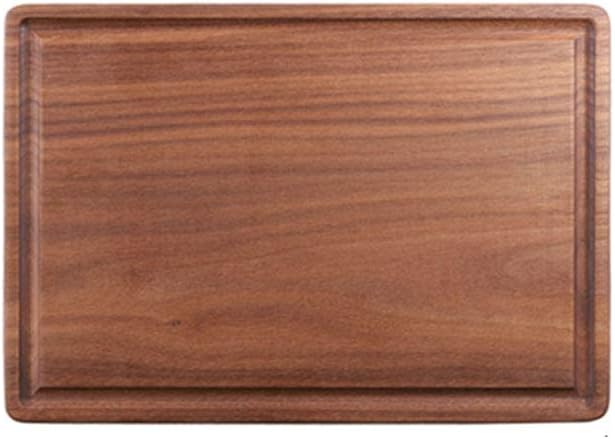 Cutting Board-Solid Wood Rectangular/Round Steak Board with Slot Kitchen Cutting Board Three Sizes Suitable for Vegetables/Cheese/Fruit (Color : 33 * 23 * 2cm/1.08 * 0.75 * 0.06inch) (33*23*2cm/