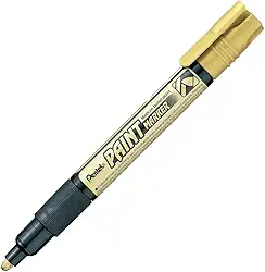 Pentel MMP20 Marcador Permanente, Dourado, 4 mm
