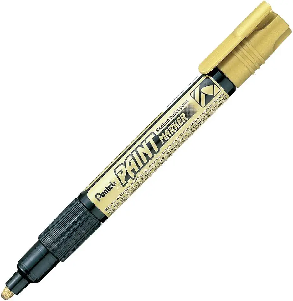 Pentel Marcador Permanente Paint Marker Dourado Ponta Média SM/MMP20-X