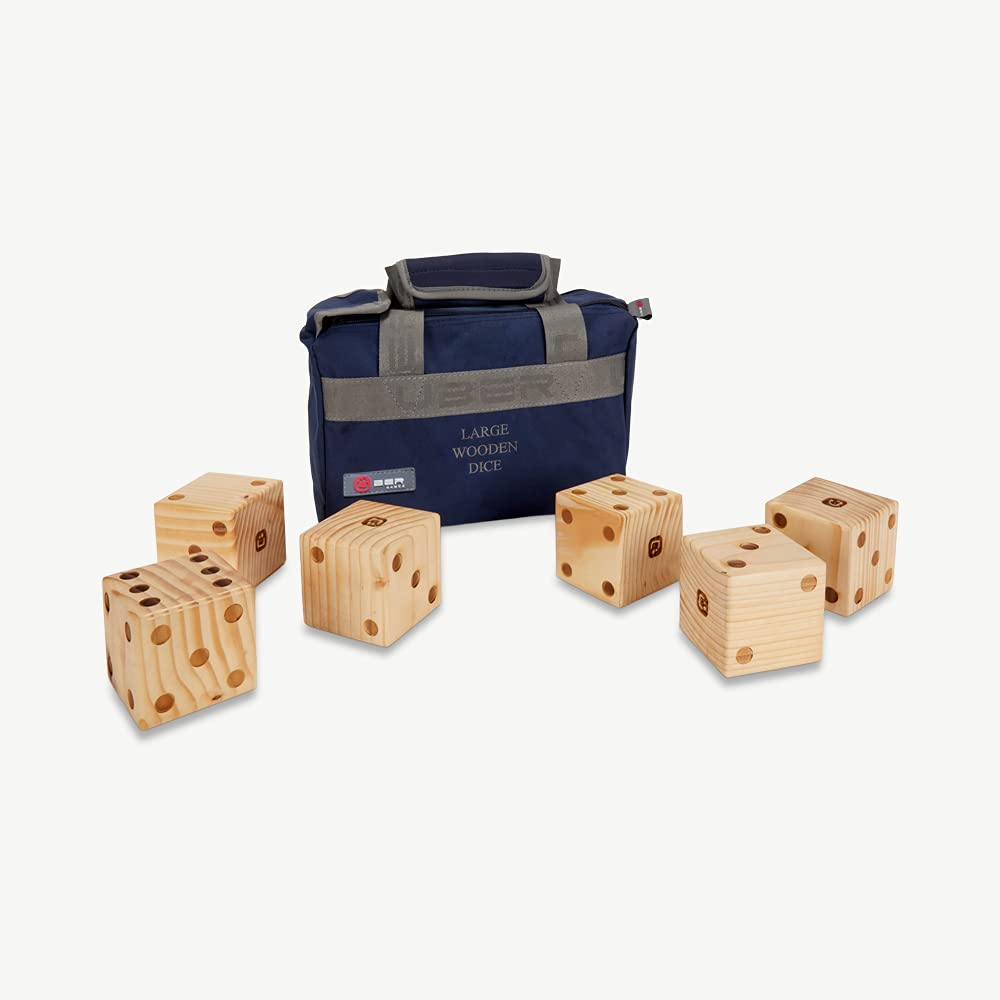 Würfelspiel - Würfel Aus Holz Groß 9 * 9 * 9cm Outdoor Lustige Spielsets Holz Würfelspiele für Kinder und Erwachsene für Indoor Oder Outdoor Partys Marke (Weiss)