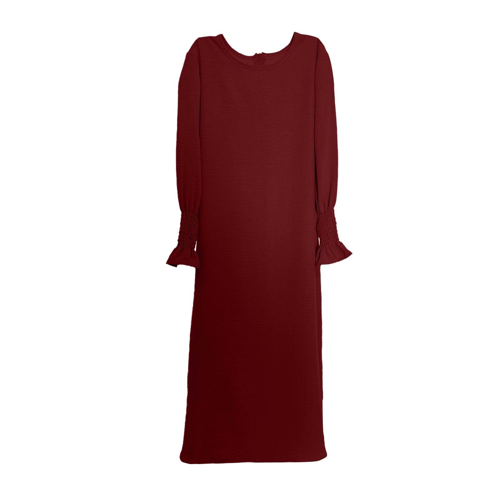 Vestido musulmán para niñas Abaya cárdigan manga larga caftán Ramadán Eid Thobe