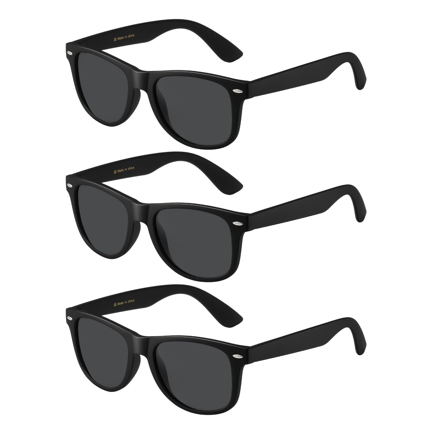 3pack Polarized Sunglasses for Mens Womens Trendy Classic Sun Glasses for Driving Fishing