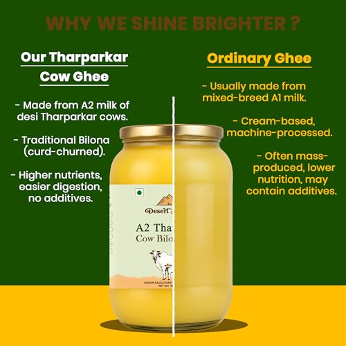 Image of Desert Native A2 Tharparkar Cow Vedic Bilona Cultured Ghee | Pure & Traditional, steel can