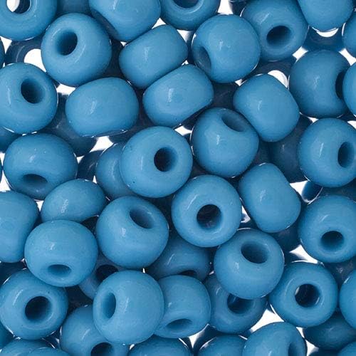 Preciosa Czech Seed Beads 32/0 (8mm) Opaque Turquoise Blue - 250g Bulk Bag Beads for Jewelry Making and Crafts