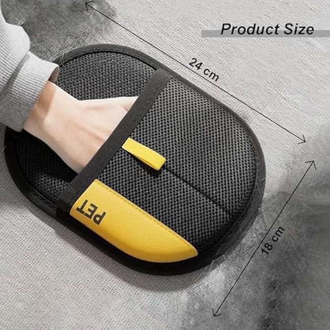 2 Pack Electrostatic Pet Hair Remover Glove Reusable Grooming Glove for Cats & Dogs, Static Hair Removal for Furniture, Clothes, Couch, Carpet & Bedding-F4Vllvfl
