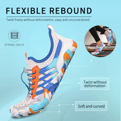 Image of Hike Barefoot Shoes for Womens Men Footwear,Pro Healthy&Non-Slip Water Shoe for Women Men, Wide Toe Running Shoes Boots Sneakers Unisex Designed for Walking,Running&Swimming Yoga, and Water Sports