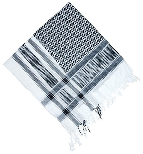 Palestinian Scarf - White Black2