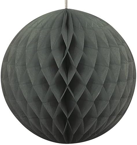Unique Bola de panal colgante de papel de seda, 8 pulgadas, color negro