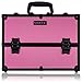 SHANY Essential Pro Makeup Train Case with Shoulder Strap and Locks - Pink/Black