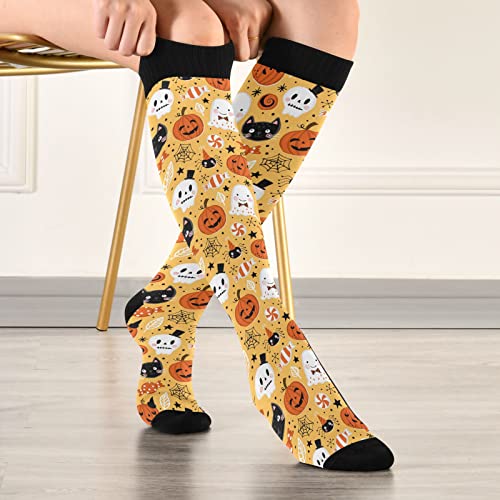 Image of Wusikd Cats Compression Socks for Women and Men Circulation Cute Long Socks for Athletic Running 1