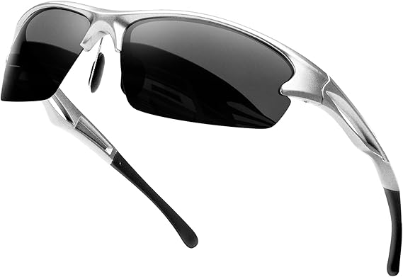 Las gafas de sol deportivas KANASTAL ofrecen protección UV400, lentes de alta calidad y montura ligera y elástica. Ideales para ciclismo, running, pesca y otros deportes al aire libre. Incluye estuche, funda, paño de limpieza, tarjeta de prueba polarizada y destornillador.