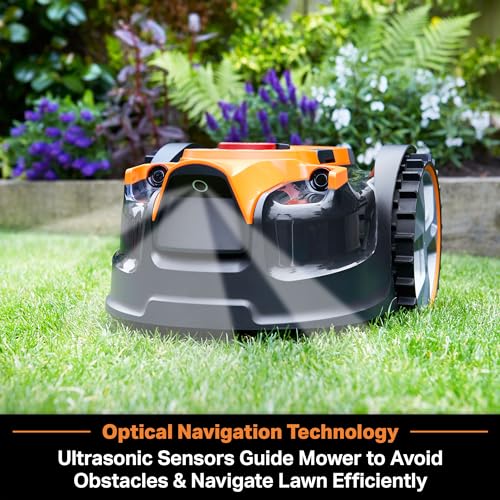 LawnMaster OcuMow Perimeter Wire Free Robot Lawn Mower Cuts Small Lawns 1000-2000 Square Feet with Optical Navigation, Obstacle Avoidance, Low Noise and No Go Functiont by LawnMaster - Image 2