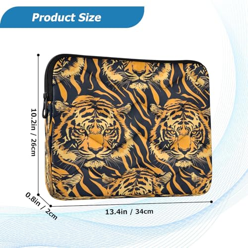 Funda para portátil de 13-14 pulgadas impermeable con diseño Tiger miniatura 3