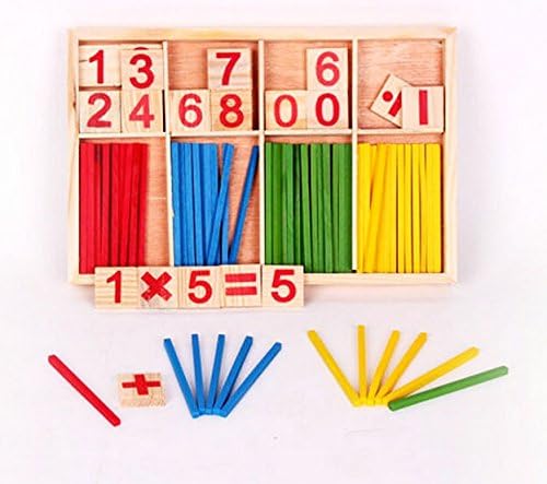 40PCS Wooden Number Sticks + 16PCS Bricks Blocks Mathematics Material Educational for Kid Child Maths Early Education Learning 4 51EbMtLvqQL. AC