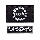 U-LIAN 2 Pack Tactical USA 1776 Patriot and We The People Milltary Embroidered Applique Morale Hook and Loop Patch