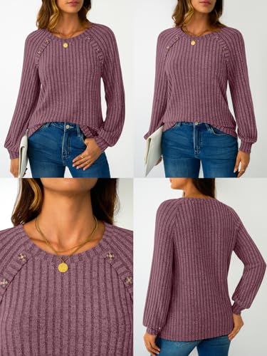 Image of LILLUSORY Womens Tops Long Sleeve Shirts Fall Lightweight Sweaters