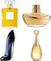 Kit 4 Perfumes Femininos Premium 60ml – Alta Fixação e Fragrâncias Variadas Importadas (K4-GOOD-JADORE-LILLI-N5)