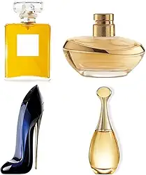 Kit 4 Perfumes Femininos Premium 60ml – Alta Fixação e Fragrâncias Variadas Importadas (K4-GOOD-JADORE-LILLI-N5)
