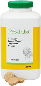 Multivitamin Supplement for Adult Dogs & Puppies, 180 Chewables | 17 Essential Minerals & Vitamins for Everyday Wellness & Growth, Promotes Healthy Skin & Coat, Supports Nutritional Gaps