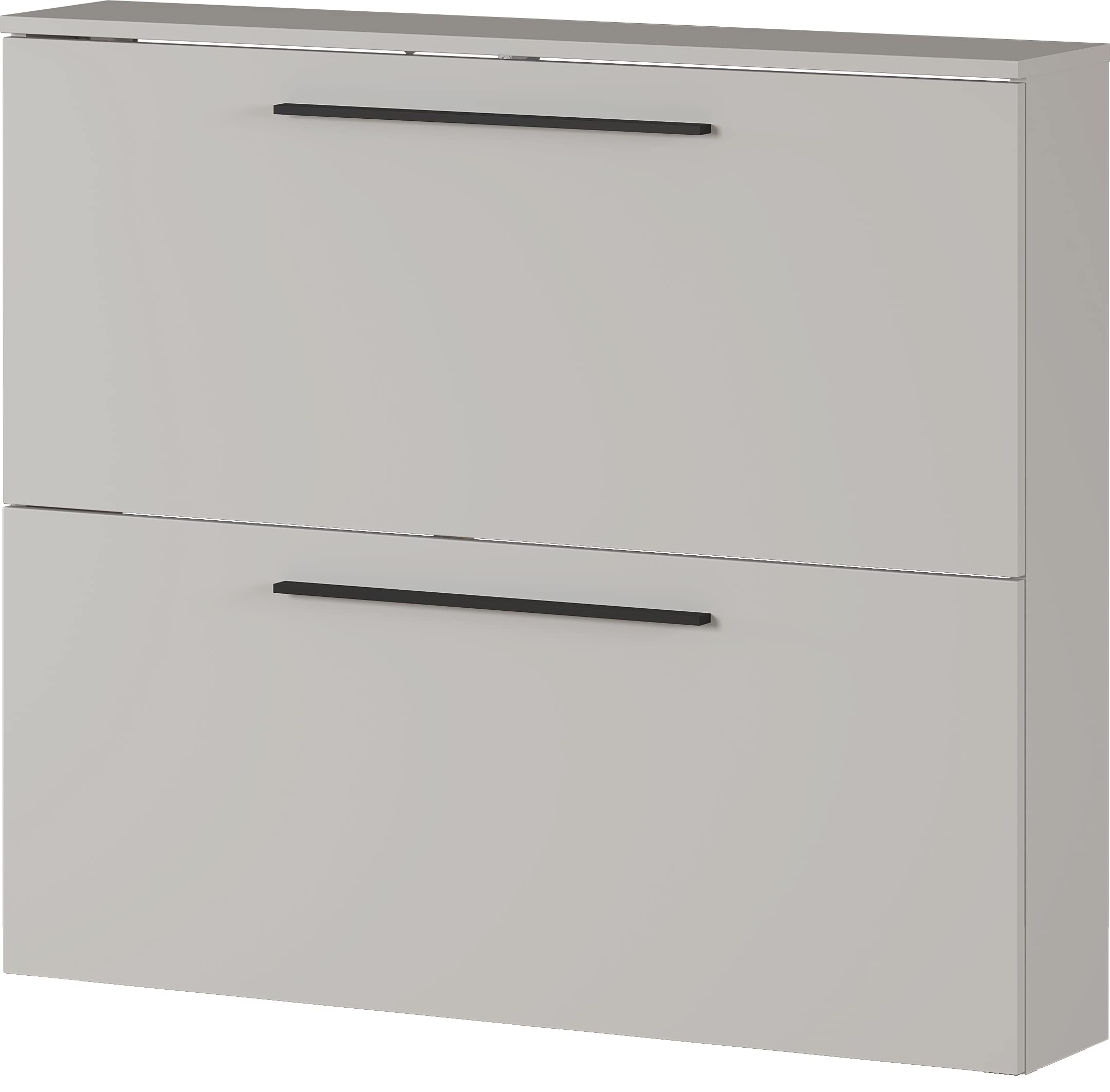 Germania Schuhschrank 2575-572 GW-Utah, in Kaschmir, mit Platz für 8 Paar Schuhe, geringe Tiefe, ideal für schmale Flure, 100 x 85 x 19 cm (BxHxT)