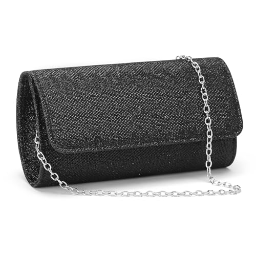 Image of RNIEGA Clutch Purses for Women, Evening Bag with Detachable Chain Ladies Sparkling Party Handbag Wedding Bags