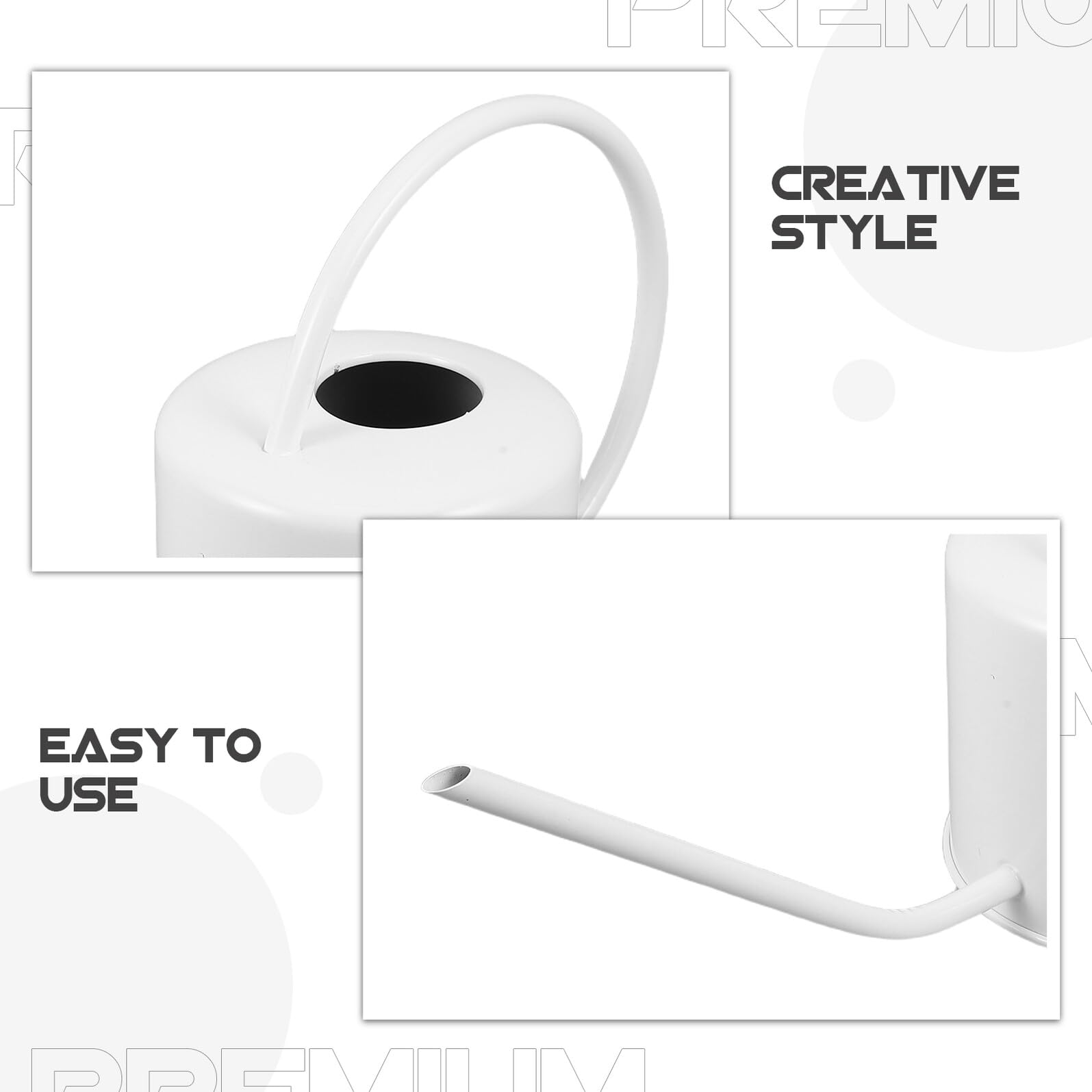 Mipcase Regadera de Acero Inoxidable 13L Boquilla Larga para Riego de Jardín y Plantas Interiores Regadera de Metal para Exterior Flujo Preciso y Gran Capacidad