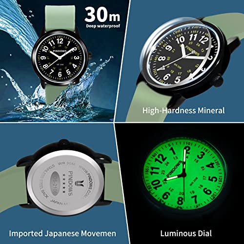 Pindows Nurse Watch For Nurses, Doctors, Medical Professionals, Students, Easy To Read Waterproof Women's Men Medical Watch Luminous Dial 12/24 Hour Display, Soft Breathable Silicone Band Replaceable. #TOP4